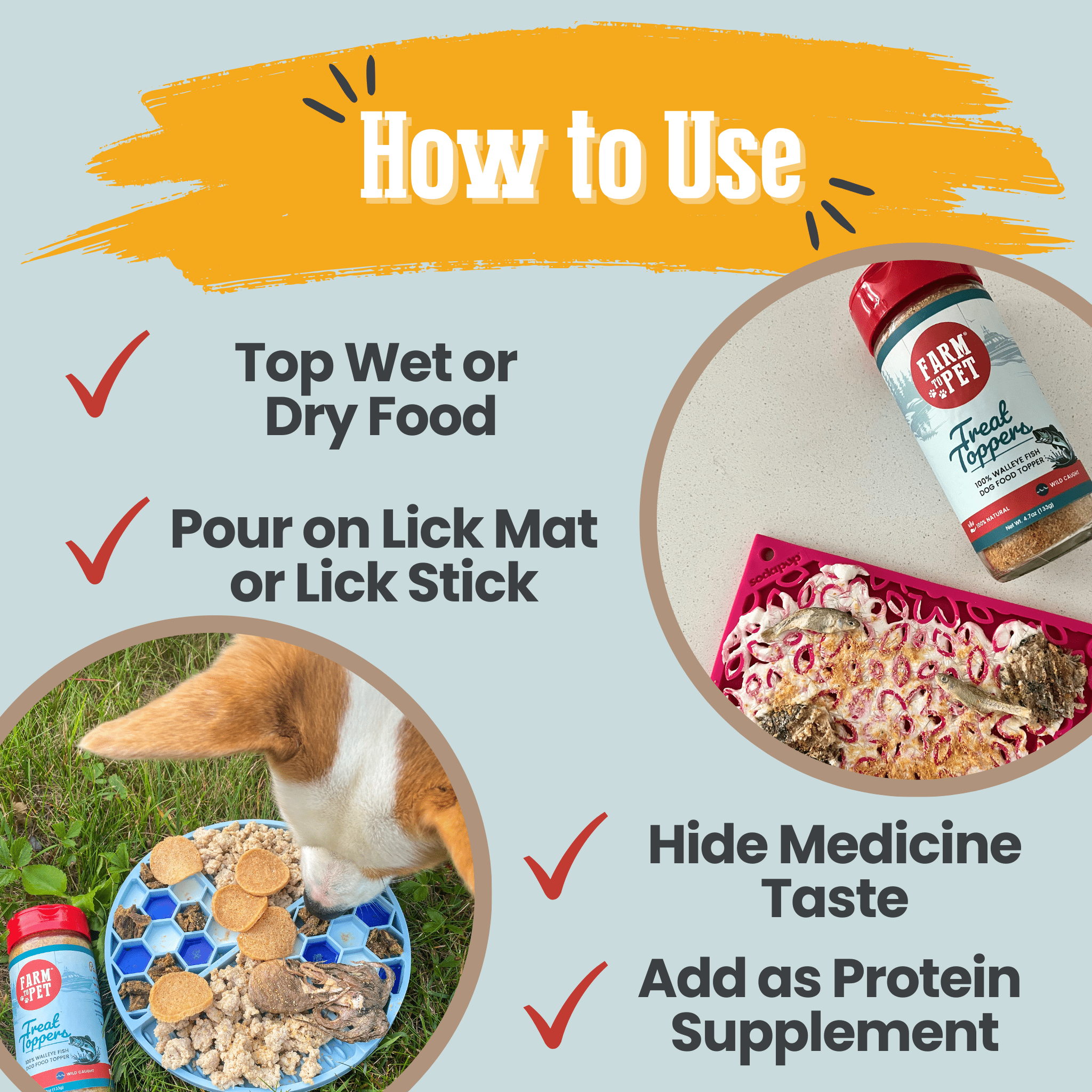 Treat Topper Fish Dog Food Topper | Low - Fat Meal Topper for Pets - THE ONLY Mars Emporium