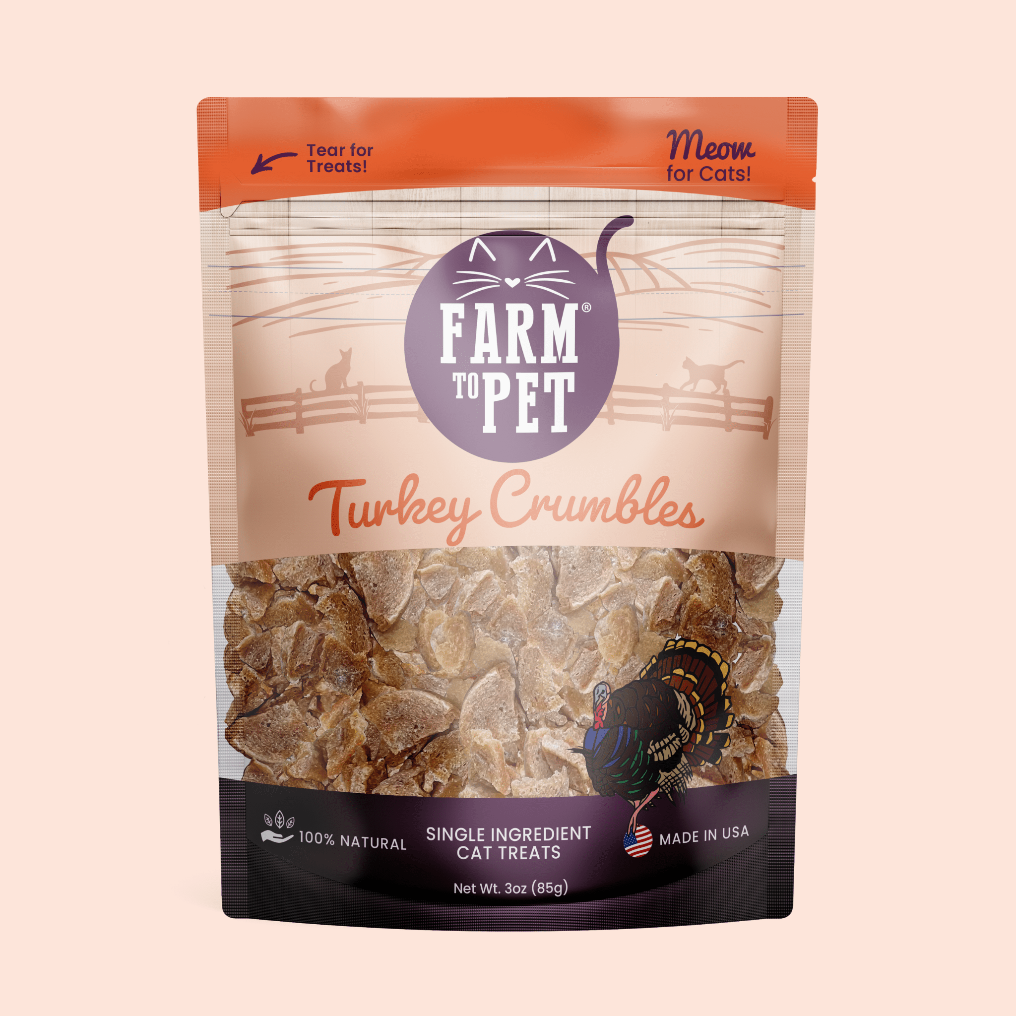 Turkey Crumbles for Cats | Grain - Free Cat Treats - THE ONLY Mars Emporium