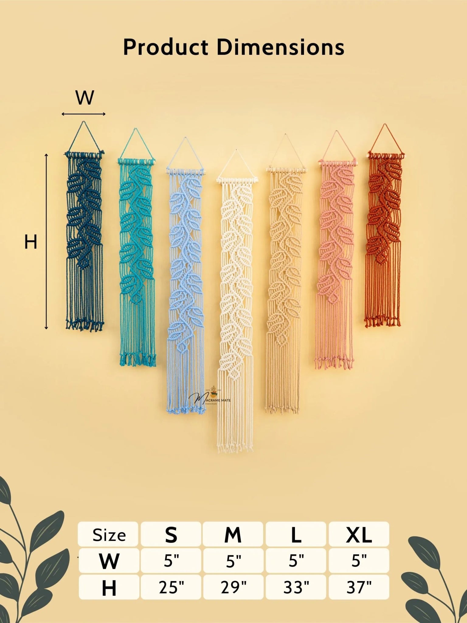 Vela Blue Pink Macrame Wall Hangings - THE ONLY Mars Emporium