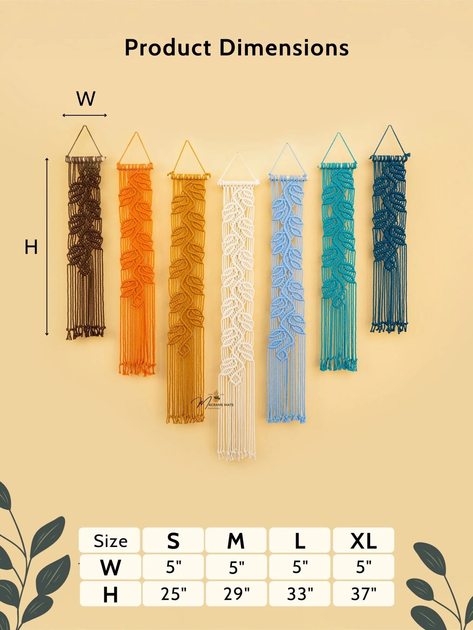 Vela Earth Blue Macrame Wall Hangings - THE ONLY Mars Emporium