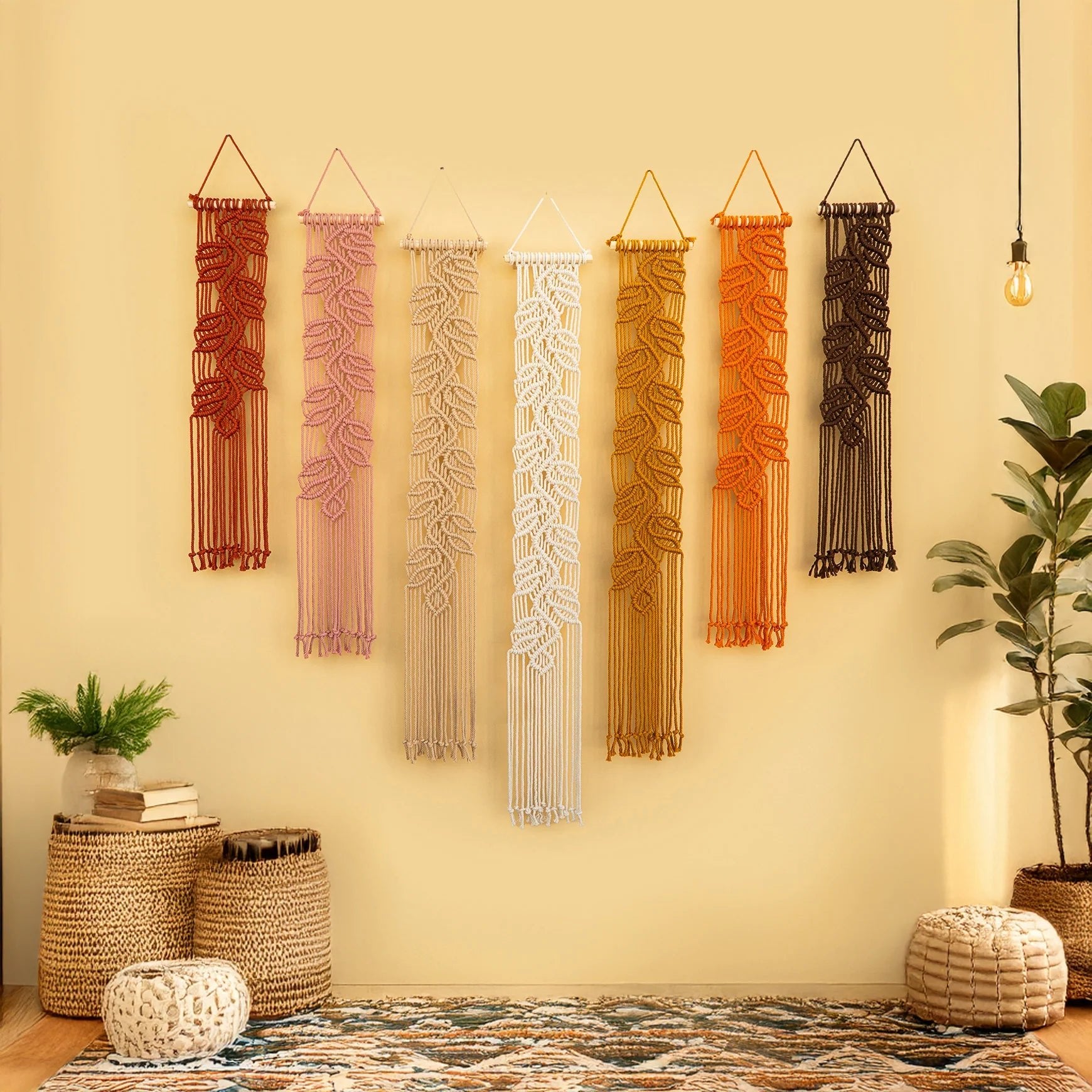 Vela Pink Earth Macrame Wall Hangings - THE ONLY Mars Emporium