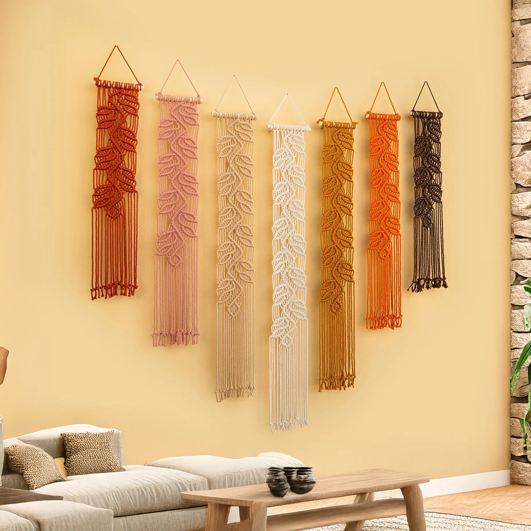 Vela Pink Earth Macrame Wall Hangings - THE ONLY Mars Emporium