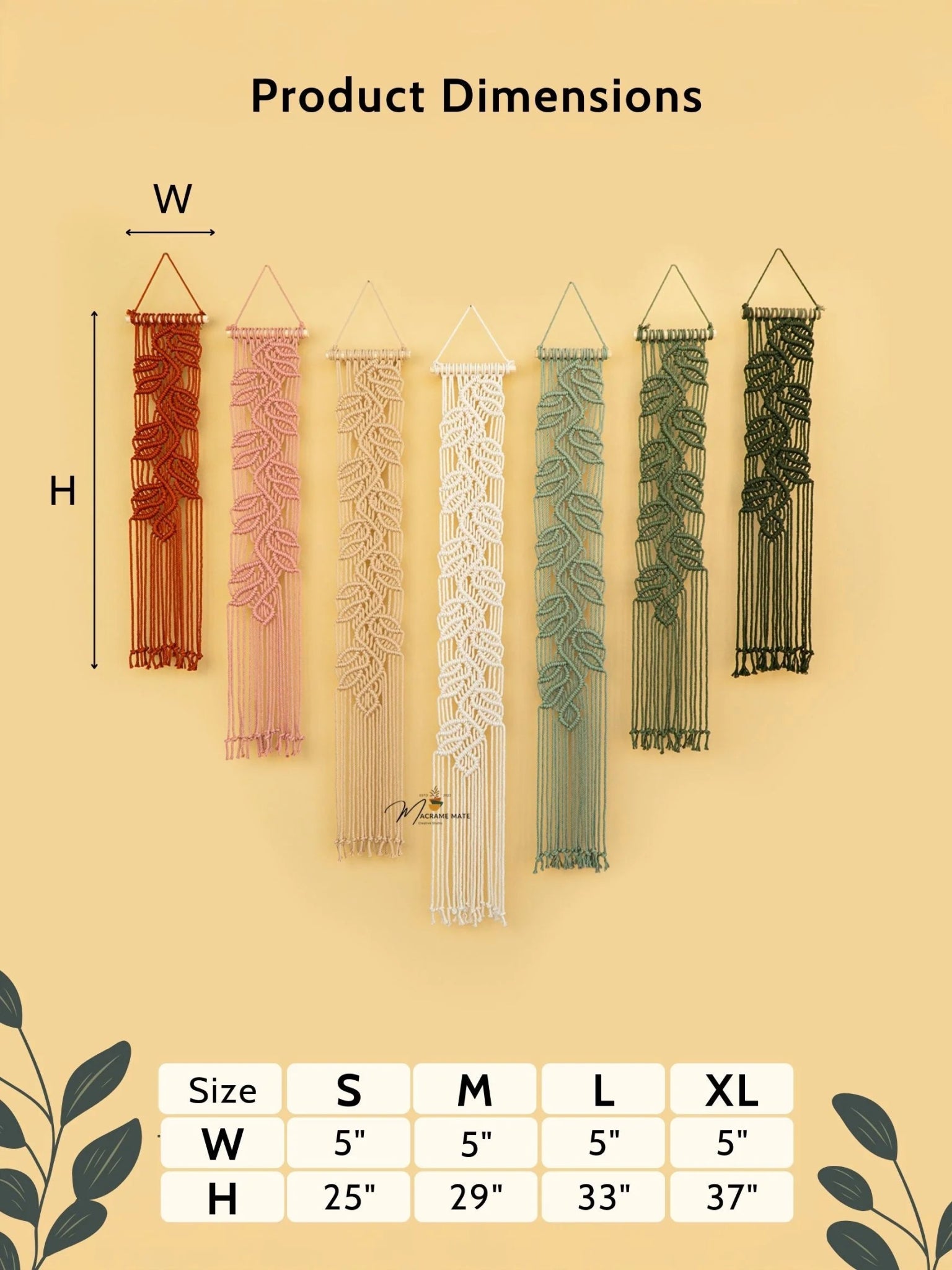 Vela Pink Green Macrame Wall Hangings - THE ONLY Mars Emporium