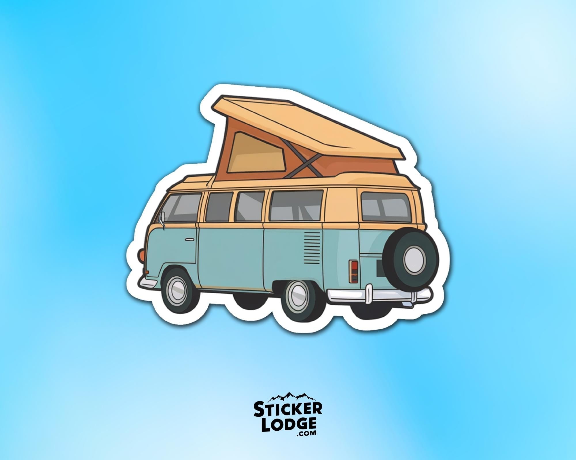Vintage Van Life Campervan Vinyl Sticker - THE ONLY Mars Emporium