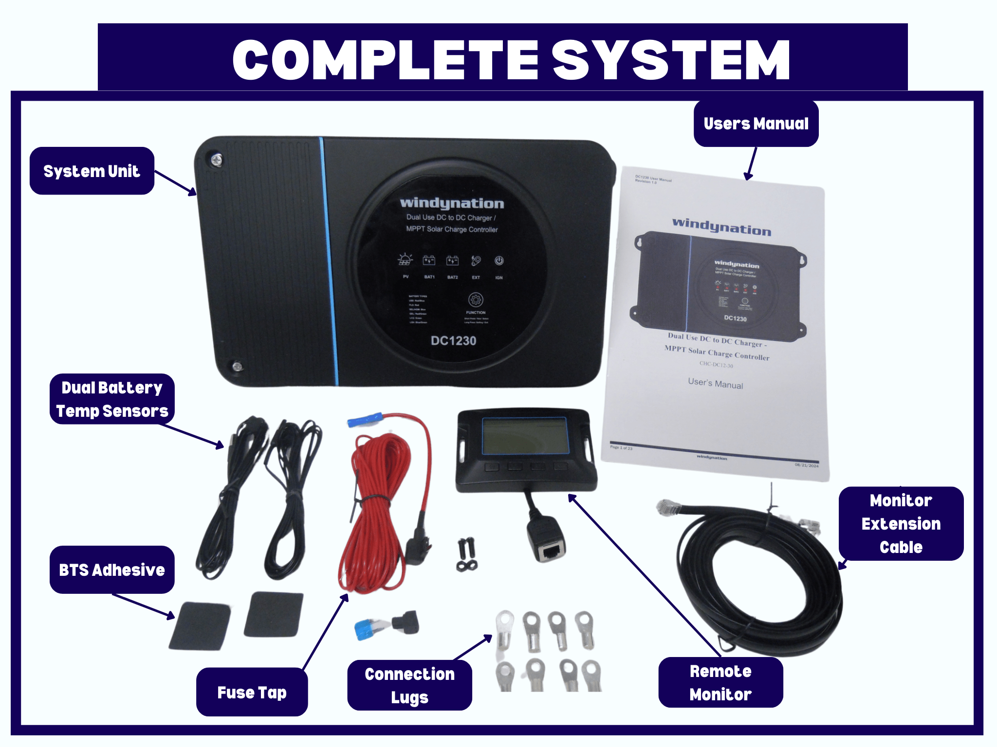 WindyNation 30 Amp Dual Use DC to DC Battery Alternator Charger with MPPT Solar Charge Controller for Lithium, AGM, and Flooded Batteries - THE ONLY Mars Emporium