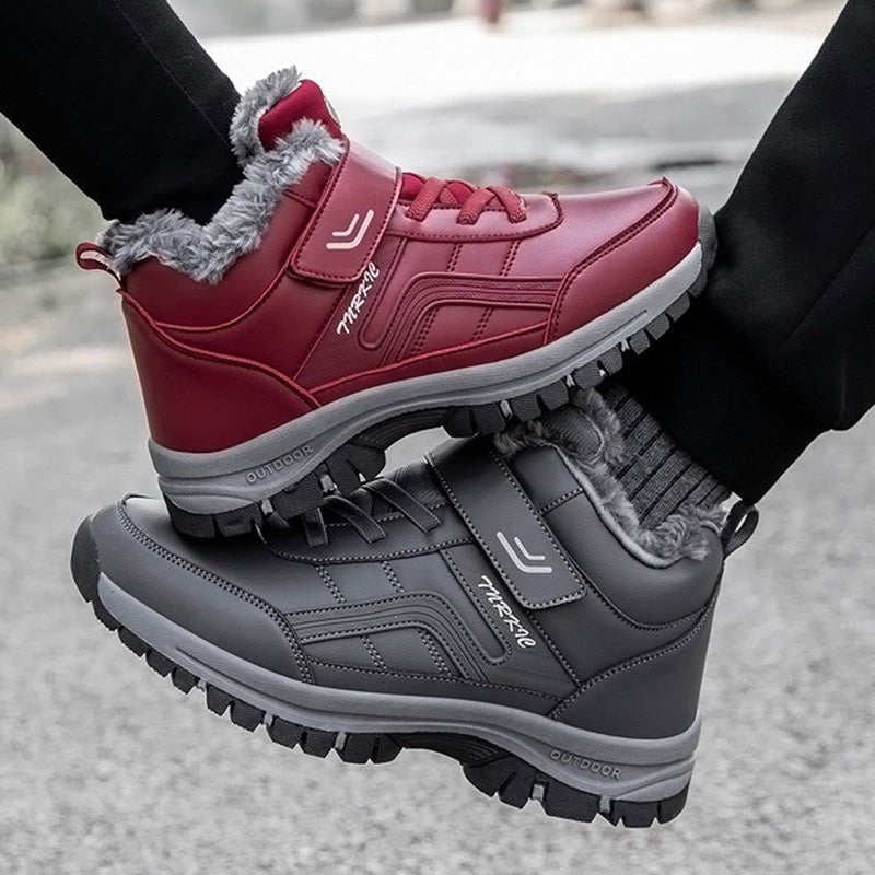 Winter Boots Women Men Warm Plush Velcro Snow Boots Climbing Hiking Shoes - THE ONLY Mars Emporium