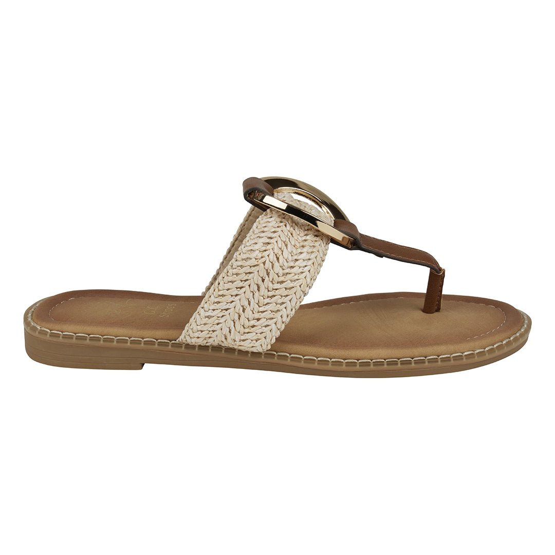 Women's Jovie Natural Thong Flat Sandals - THE ONLY Mars Emporium