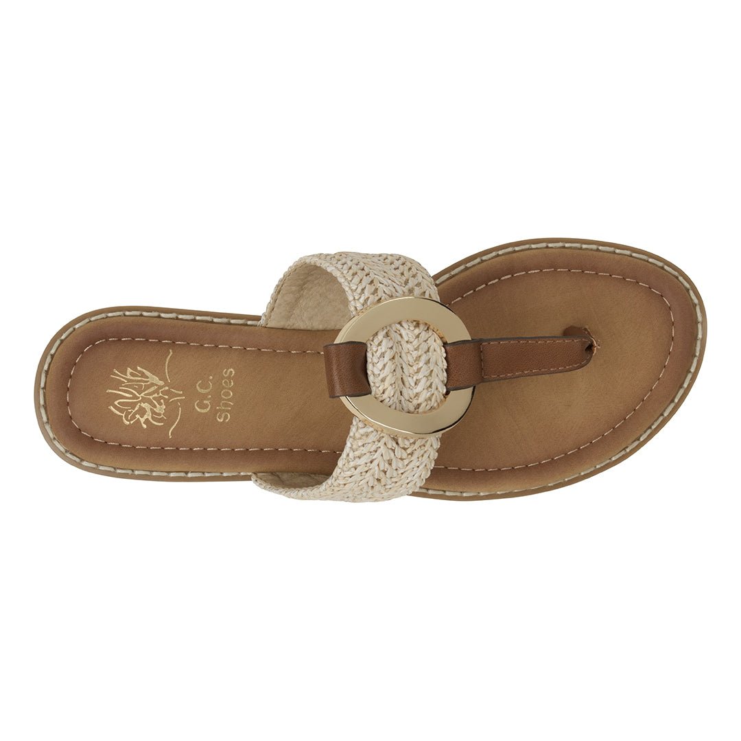 Women's Jovie Natural Thong Flat Sandals - THE ONLY Mars Emporium